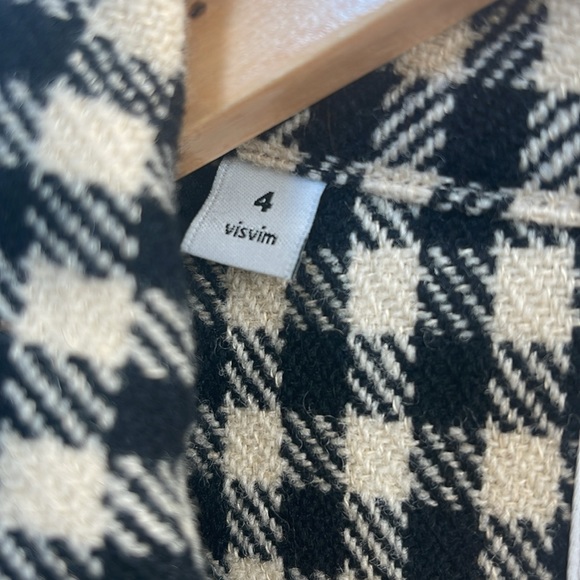 Visvim Black Check Big Game Shirt Sz 4 - Picture 7 of 16
